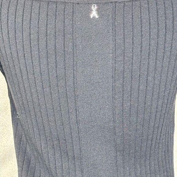 Patrizia Pepe Ribbed Knit Long Sleeve Halter Neck Sweater | Size 6 - Picture 8 of 11